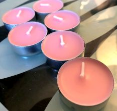 Handmade Pink Vanilla Soy Wax Tealight Collection 50 Pieces